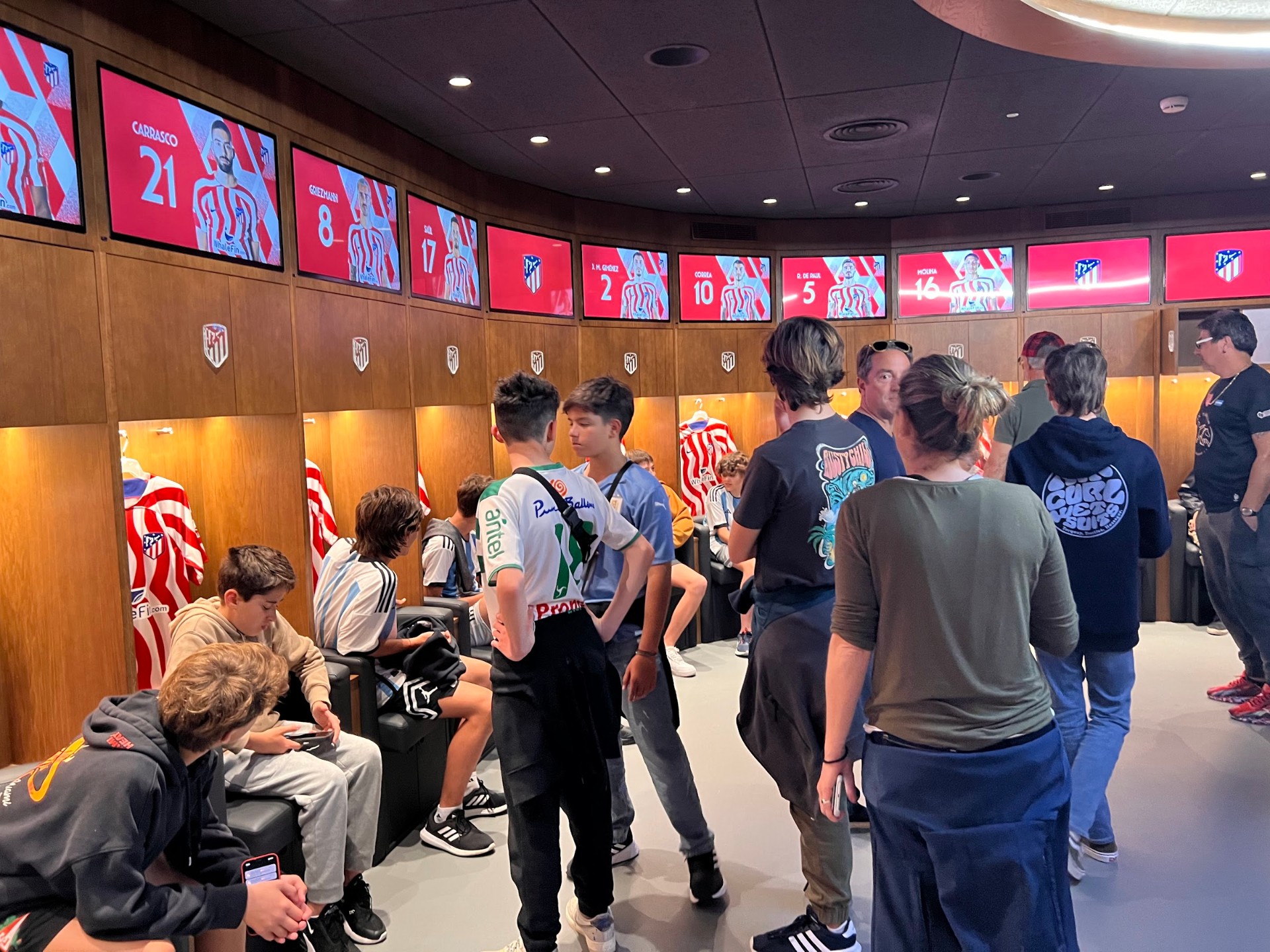 Vestuario oficial del Atlético de Madrid